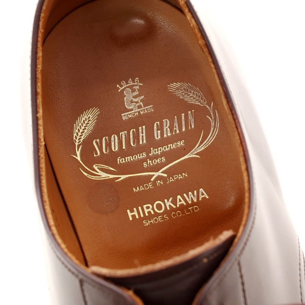 【中古】スコッチグレイン SCOTCH GRAIN スワールモカシン ドレスシューズ ダークブラウン【 25 1/2 EE 】【 状態ランクC 】【 メンズ 】