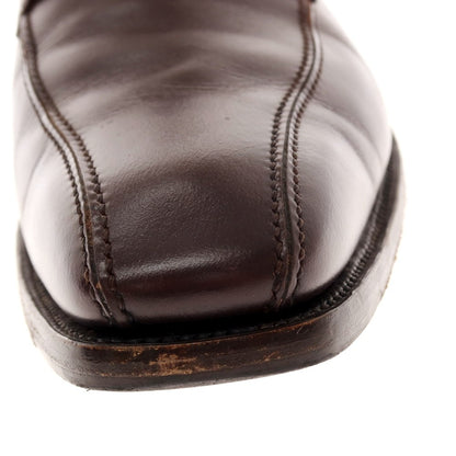 【中古】スコッチグレイン SCOTCH GRAIN スワールモカシン ドレスシューズ ダークブラウン【 25 1/2 EE 】【 状態ランクC 】【 メンズ 】