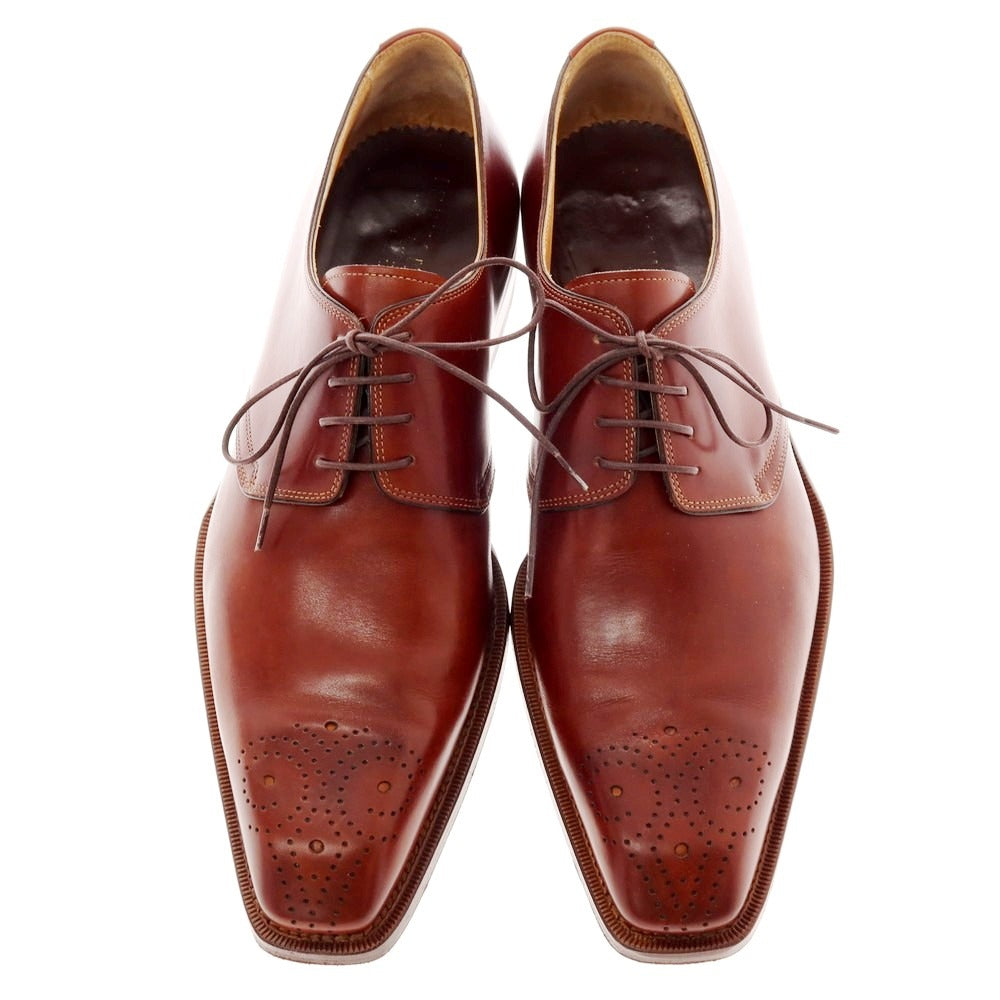 【中古】イセタンメンズ ISETAN MENS CORTINA製 プレーントゥ ドレスシューズ ブラウン【 サイズ8 】【 状態ランクB 】【 メンズ 】 [BPD]