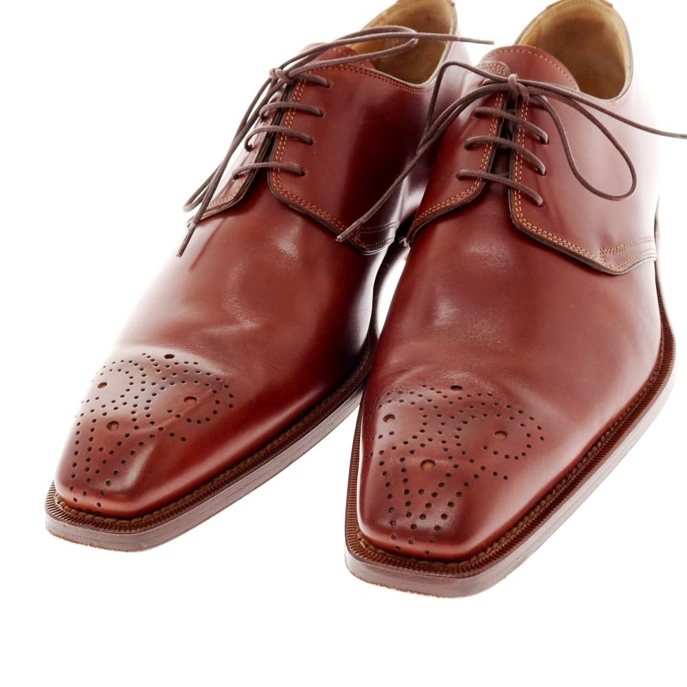 【中古】イセタンメンズ ISETAN MENS CORTINA製 プレーントゥ ドレスシューズ ブラウン【 サイズ8 】【 状態ランクB 】【 メンズ 】 [BPD]