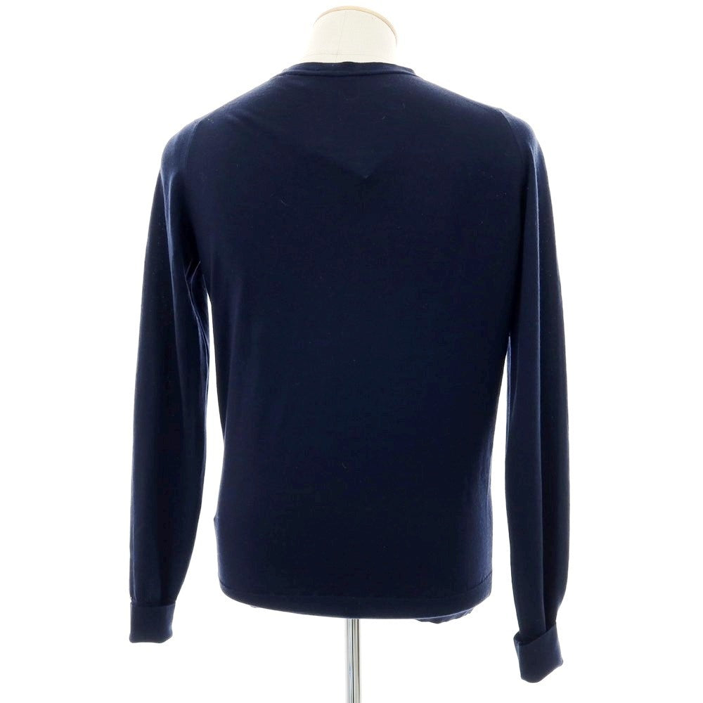 【中古】ジョンスメドレー JOHN SMEDLEY ハイゲージ ウール カーディガン ネイビー【 S 】【 状態ランクB 】【 メンズ 】