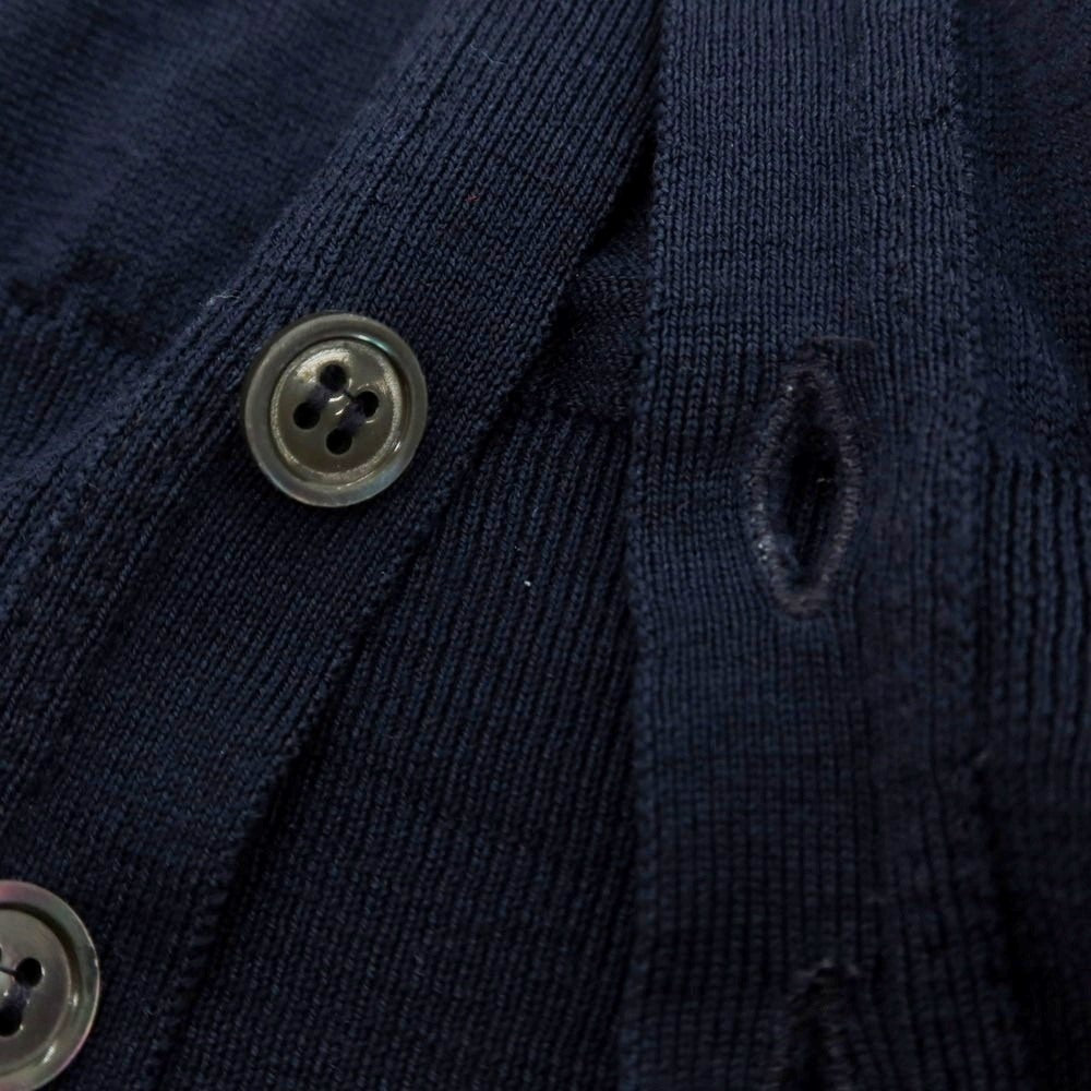 【中古】ジョンスメドレー JOHN SMEDLEY ハイゲージ ウール カーディガン ネイビー【 S 】【 状態ランクB 】【 メンズ 】