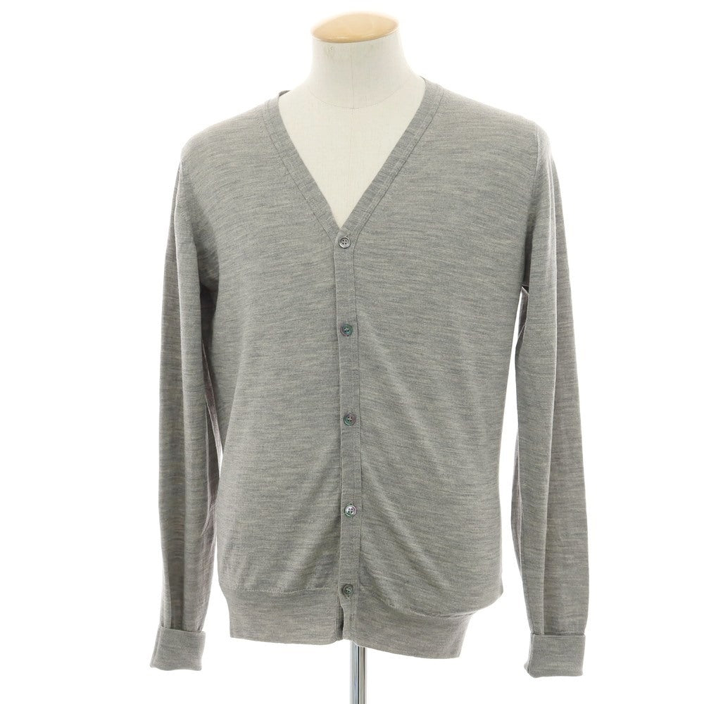 【中古】ジョンスメドレー JOHN SMEDLEY ハイゲージ ウール カーディガン グレー【 S 】【 状態ランクB 】【 メンズ 】