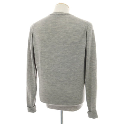 【中古】ジョンスメドレー JOHN SMEDLEY ハイゲージ ウール カーディガン グレー【 S 】【 状態ランクB 】【 メンズ 】