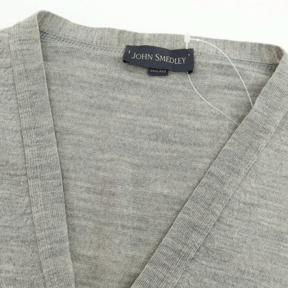 【中古】ジョンスメドレー JOHN SMEDLEY ハイゲージ ウール カーディガン グレー【 S 】【 状態ランクB 】【 メンズ 】