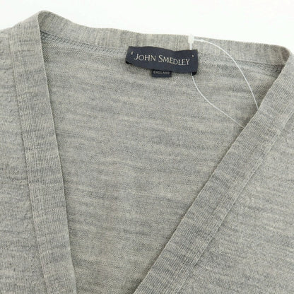 【中古】ジョンスメドレー JOHN SMEDLEY ハイゲージ ウール カーディガン グレー【 S 】【 状態ランクB 】【 メンズ 】