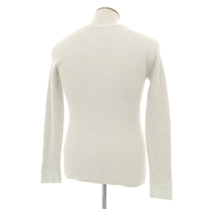 【中古】ビームス BEAMS コットン サーマル クルーネック 長袖Ｔシャツ オートミール【 M 】【 状態ランクA 】【 メンズ 】