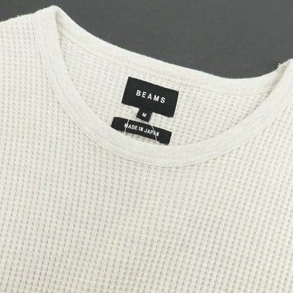 【中古】ビームス BEAMS コットン サーマル クルーネック 長袖Ｔシャツ オートミール【 M 】【 状態ランクA 】【 メンズ 】