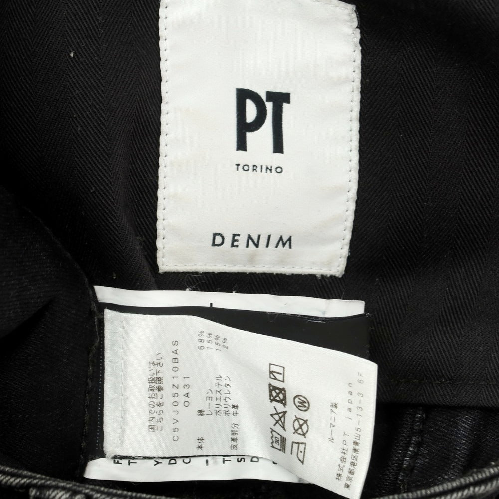 【中古】ピーティートリノ デニム PT TORINO DENIM SOUL ストレッチ コットンレーヨンポリエステル デニムパンツ ジーンズ ブラック【 29 】【 状態ランクC 】【 メンズ 】