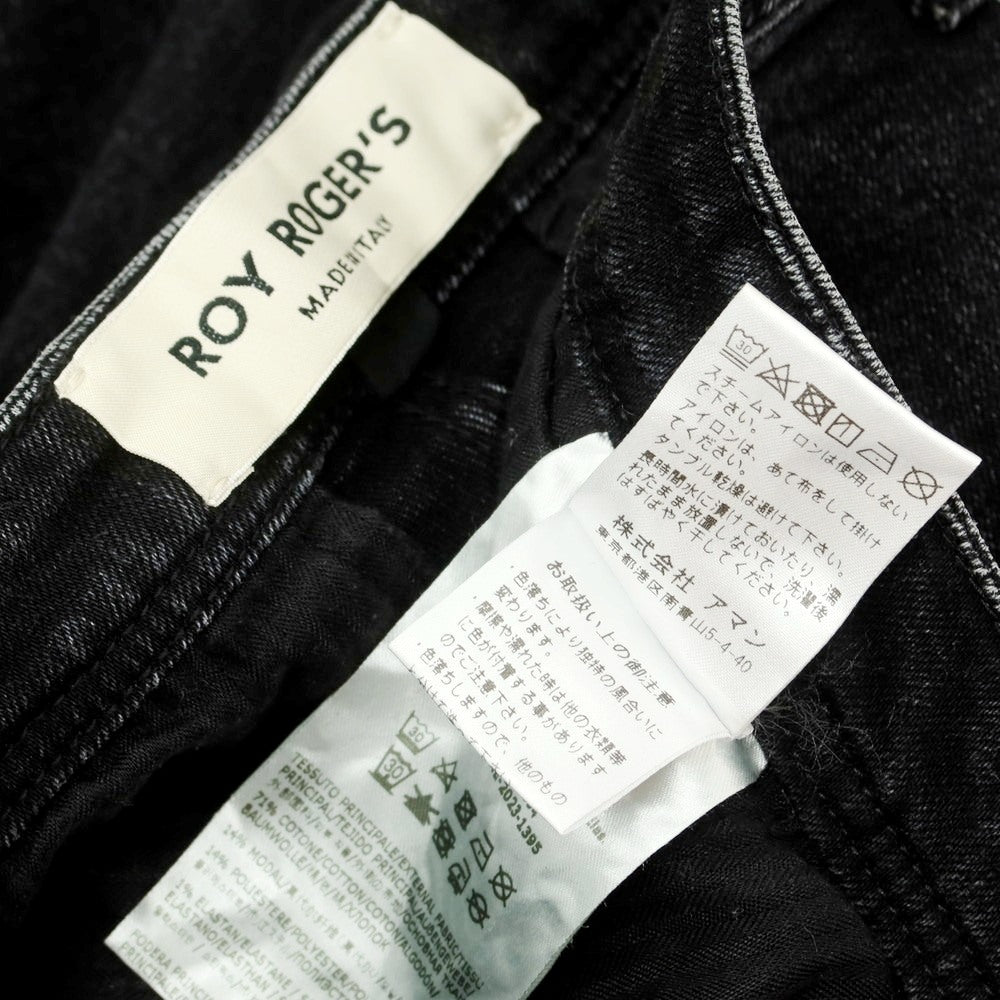 【中古】ロイロジャース ROY ROGER’S ストレッチ コットンレーヨンポリエステル デニムパンツ ブラック【 30 】【 状態ランクC 】【 メンズ 】