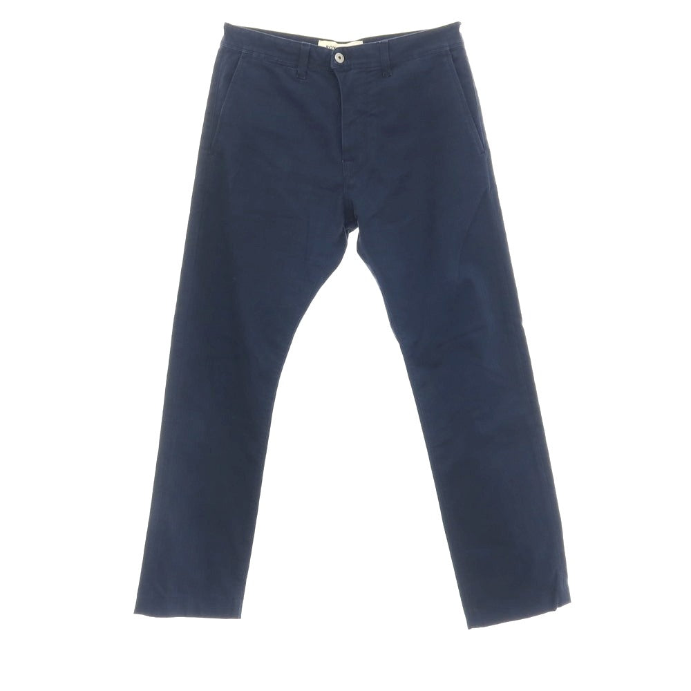 【SALE30%OFF/返品不可】【中古】ロイロジャース ROY ROGER’S ストレッチ コットン ヘリンボーン カジュアルスラックスパンツ ネイビー【 サイズ30 】【 状態ランクC 】【 メンズ 】