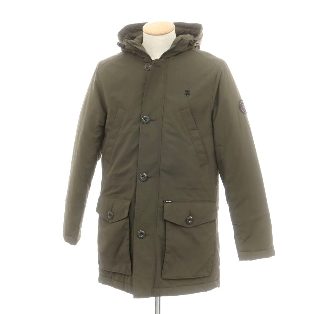【中古】ジースターロウ G-STAR RAW ナイロン 中綿 フーデッドコート グリーン【 XS 】【 状態ランクB 】【 メンズ 】