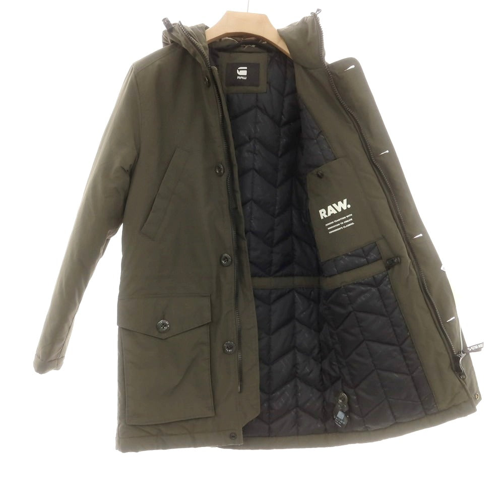 【中古】ジースターロウ G-STAR RAW ナイロン 中綿 フーデッドコート グリーン【サイズXS】【 状態ランクB 】【 メンズ 】[BPD]