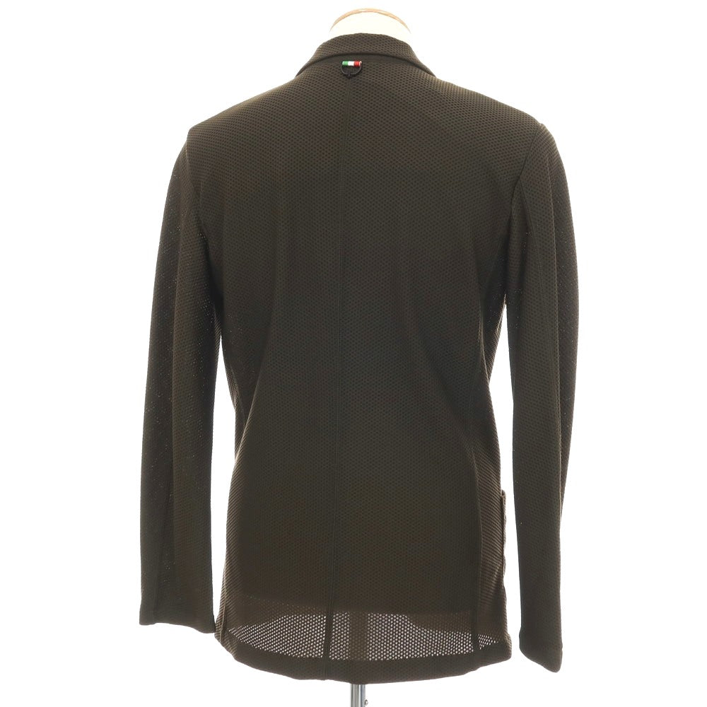 【中古】【未使用】ジーステージ g-stage ストレッチ ナイロン ハニカムメッシュ 2B カジュアルジャケット ダークオリーブグリーン【サイズ44】【 状態ランクS 】【 メンズ 】