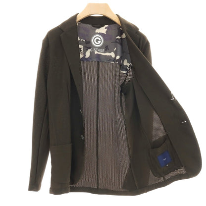 【中古】【未使用】ジーステージ g-stage ストレッチ ナイロン ハニカムメッシュ 2B カジュアルジャケット ダークオリーブグリーン【サイズ44】【 状態ランクS 】【 メンズ 】