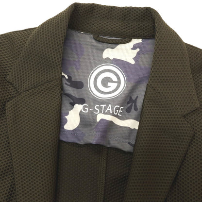 【中古】【未使用】ジーステージ g-stage ストレッチ ナイロン ハニカムメッシュ 2B カジュアルジャケット ダークオリーブグリーン【サイズ44】【 状態ランクS 】【 メンズ 】