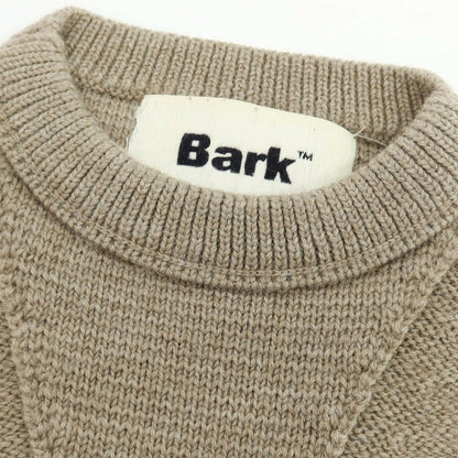 【中古】バーク BARK ダメージ加工 ウール モックネック プルオーバーニット ベージュ【 XS 】【 状態ランクB 】【 メンズ 】