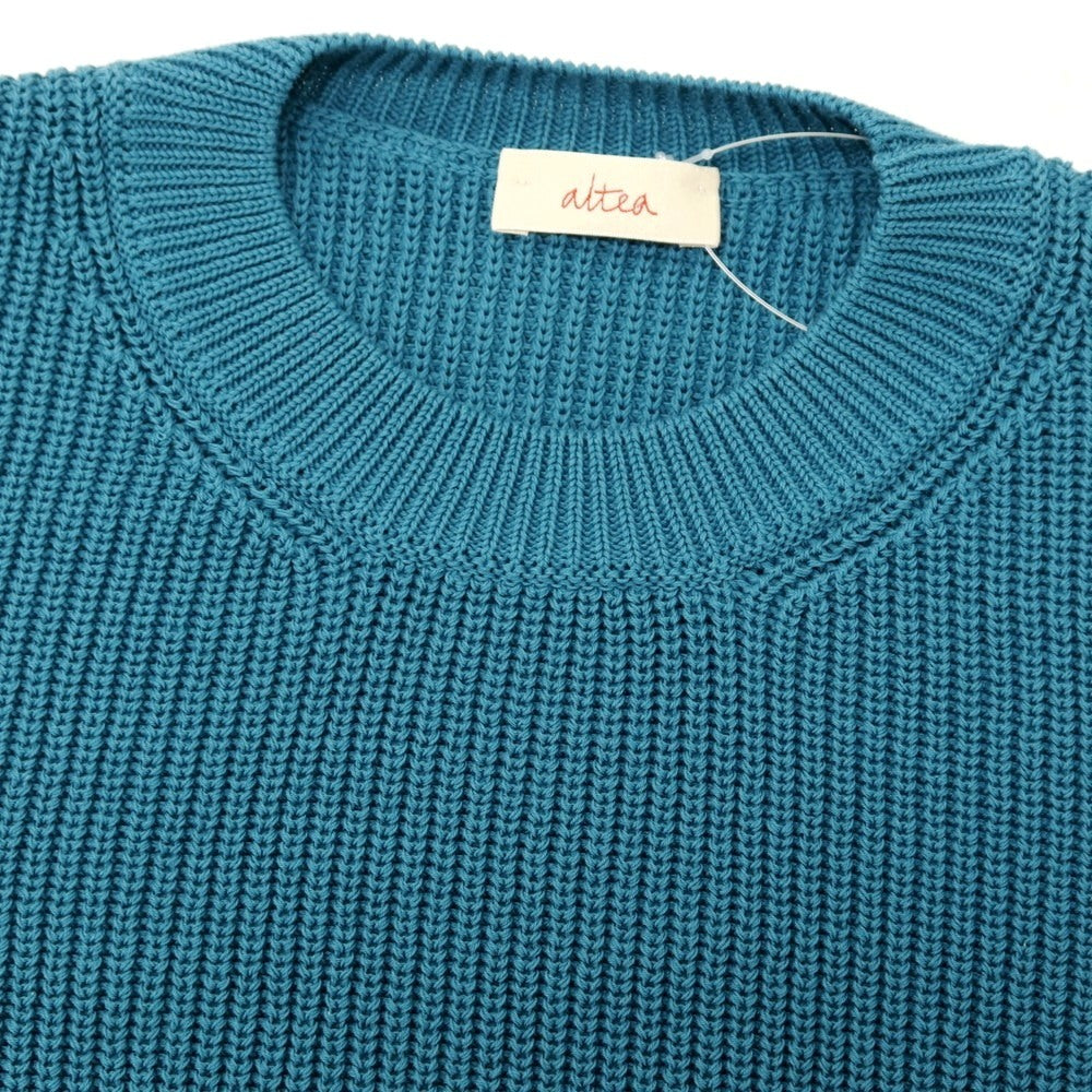 【中古】アルテア Altea コットン クルーネック プルオーバーニット ブルー【サイズS】【 状態ランクB 】【 メンズ 】