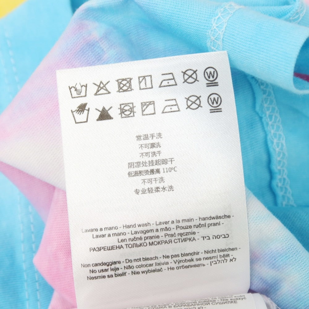 【中古】【未使用】リプレイ REPLAY ダメージ加工 コットン タイダイ クルーネック 半袖Ｔシャツ ピンクxブルー【サイズXS】【 状態ランクS 】【 メンズ 】[DPD]