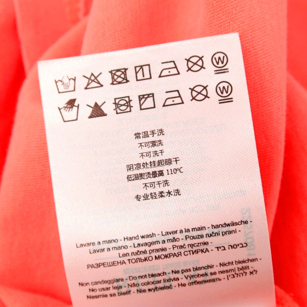 【中古】【未使用】リプレイ REPLAY ダメージ加工 コットン クルーネック 半袖Ｔシャツ 蛍光コーラル系【サイズXS】【 状態ランクS 】【 メンズ 】