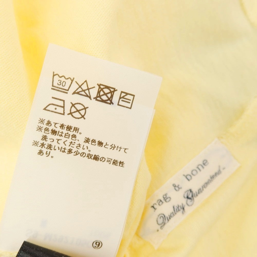 【中古】【未使用】ラグアンドボーン rag &amp; bone コットン 刺しゅうロゴ クルーネック 半袖Ｔシャツ イエロー【サイズXS】【 状態ランクS 】【 メンズ 】[DPD]