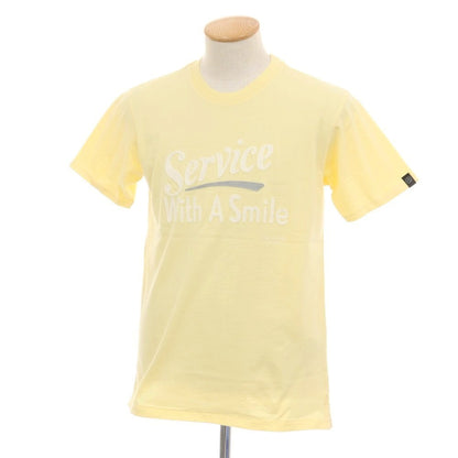 【中古】【未使用】ラグアンドボーン rag &amp; bone コットン 刺しゅうロゴ クルーネック 半袖Ｔシャツ イエロー【サイズXS】【 状態ランクS 】【 メンズ 】