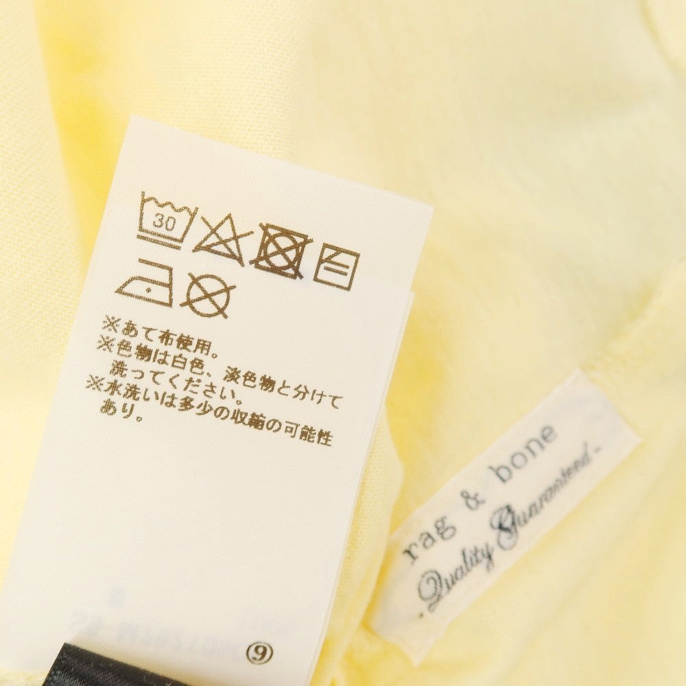 【中古】【未使用】ラグアンドボーン rag &amp; bone コットン 刺しゅうロゴ クルーネック 半袖Ｔシャツ イエロー【サイズXS】【 状態ランクS 】【 メンズ 】[DPD]