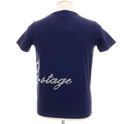 【中古】【未使用】ジーステージ g-stage ナイロン ジャージー クルーネック 半袖Ｔシャツ ネイビー【サイズ44】【 状態ランクS 】【 メンズ 】