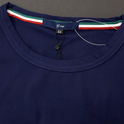 【中古】【未使用】ジーステージ g-stage ナイロン ジャージー クルーネック 半袖Ｔシャツ ネイビー【サイズ44】【 状態ランクS 】【 メンズ 】