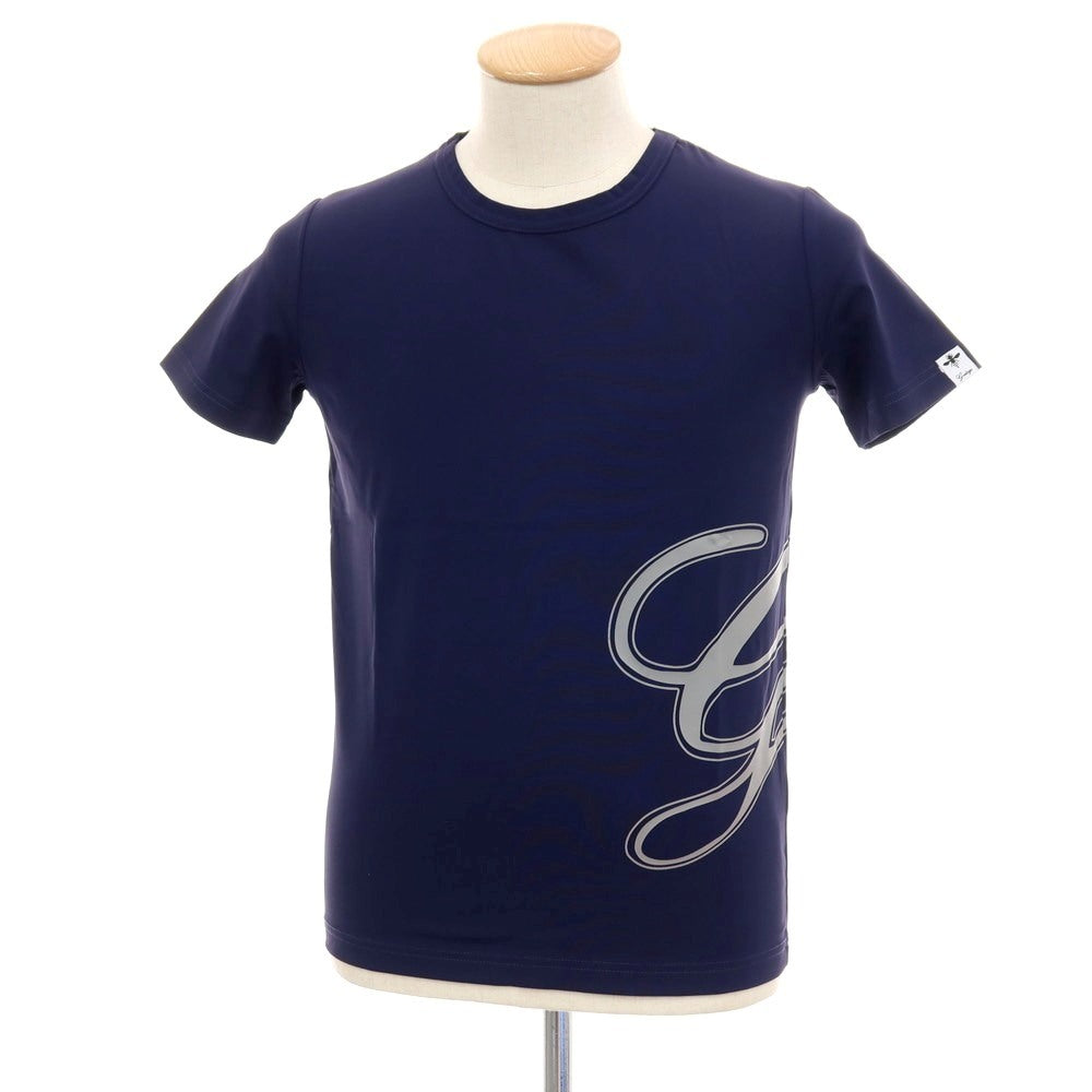 【中古】【未使用】ジーステージ g-stage ナイロン ジャージー クルーネック 半袖Ｔシャツ ネイビー【 サイズ44 】【 状態ランクS 】【 メンズ 】 [BPD]