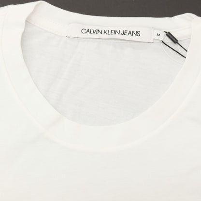 【中古】【未使用】カルバンクラインジーンズ Calvin klein Jeans コットン クルーネック 半袖Ｔシャツ ホワイト【サイズM】【 状態ランクS 】【 メンズ 】