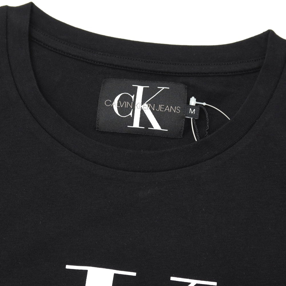 【中古】【未使用】カルバンクラインジーンズ Calvin klein Jeans コットン クルーネック 半袖Ｔシャツ ブラック【サイズM】【 状態ランクS 】【 メンズ 】