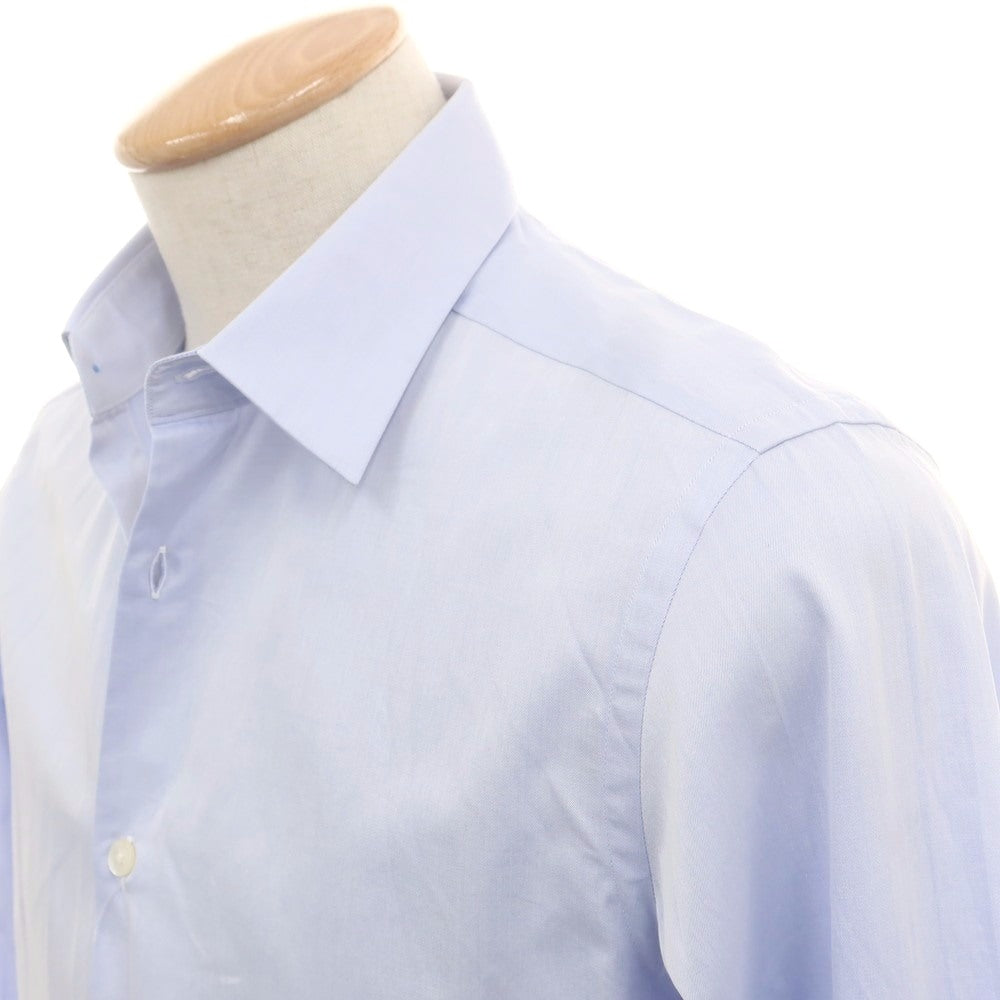【中古】【未使用】ランバンオンブルー LANVIN en Bleu コットン レギュラーカラー ドレスシャツ ライトブルー【サイズ46】【 状態ランクS 】【 メンズ 】[CPD]