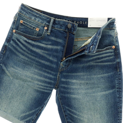 【中古】【未使用】アメリカンイーグル American Eagle AIRFLEX ＋ ストレッチ コットンポリエステルレーヨン デニム ショートパンツ ジーンズ ネイビー【 30 】【 状態ランクS 】【 メンズ 】 []