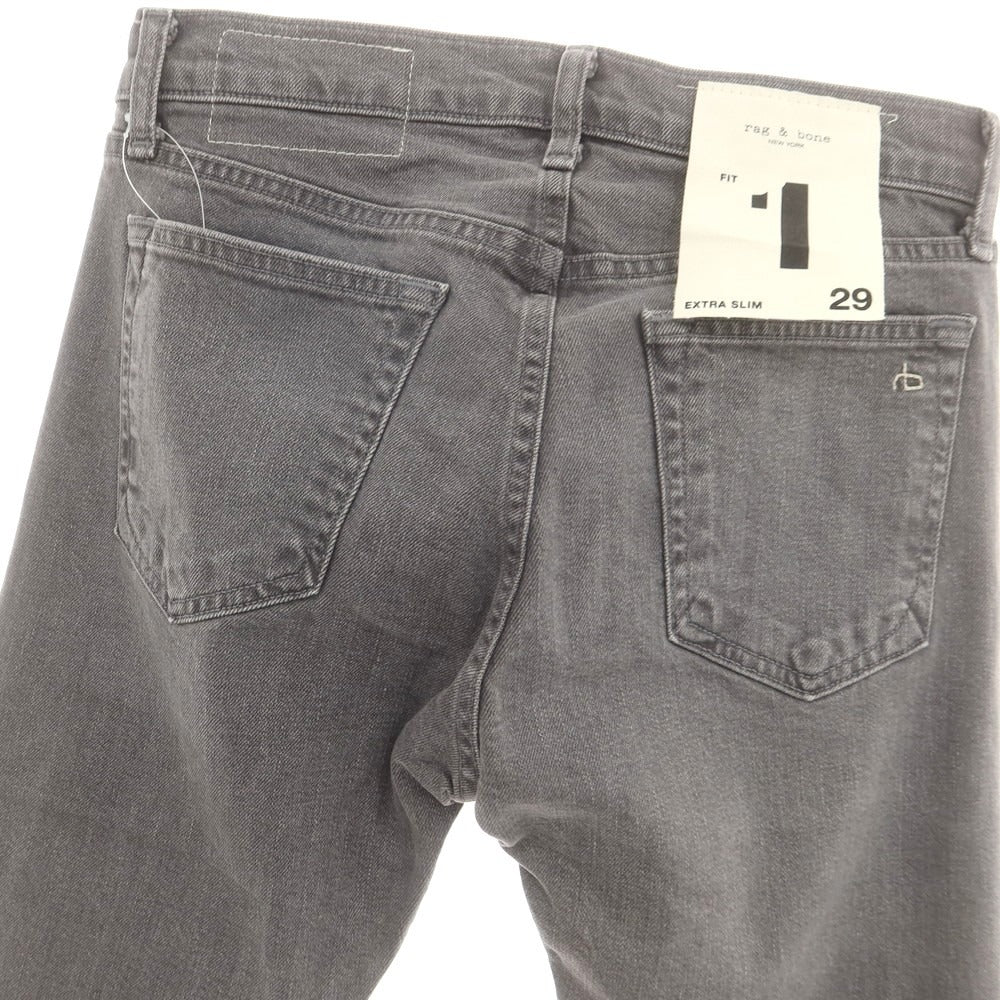 【中古】【未使用】ラグアンドボーン rag &amp; bone ストレッチ コットン デニムパンツ ジーンズ グレー【サイズ29】【 状態ランクS 】【 メンズ 】[CPD]
