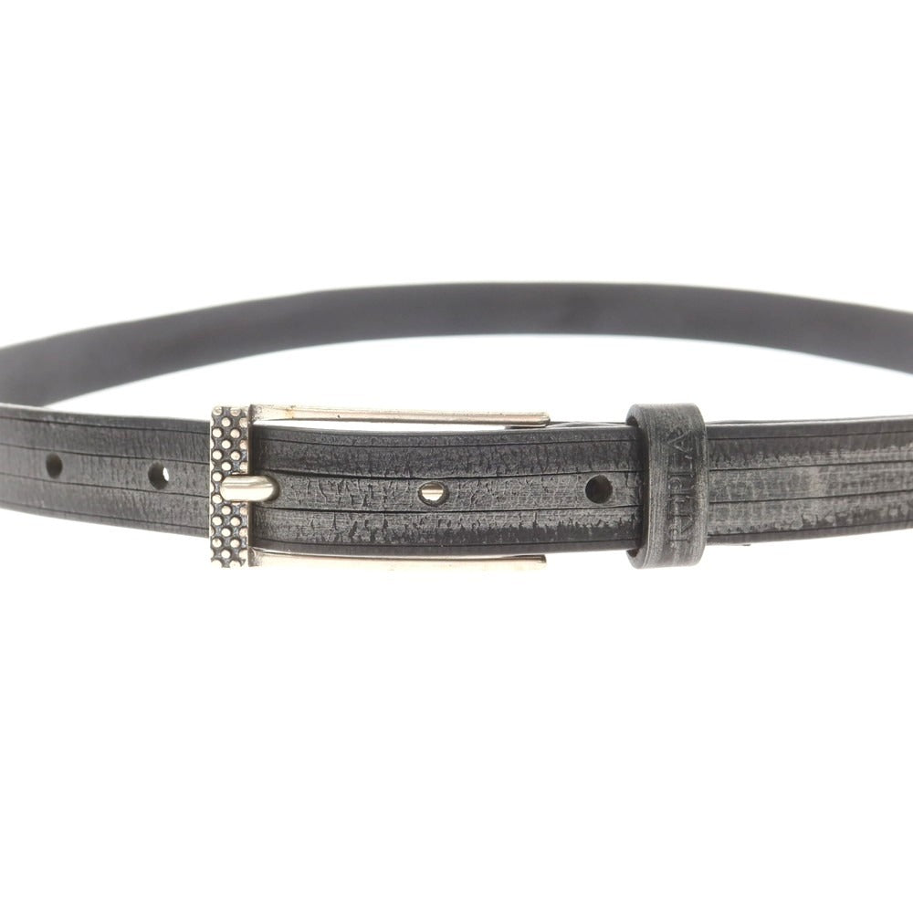 【中古】【未使用】リプレイ REPLAY カウレザー ベルト ブラックxシルバー【 85（紙タグ表記） 】【 状態ランクS 】【 メンズ 】