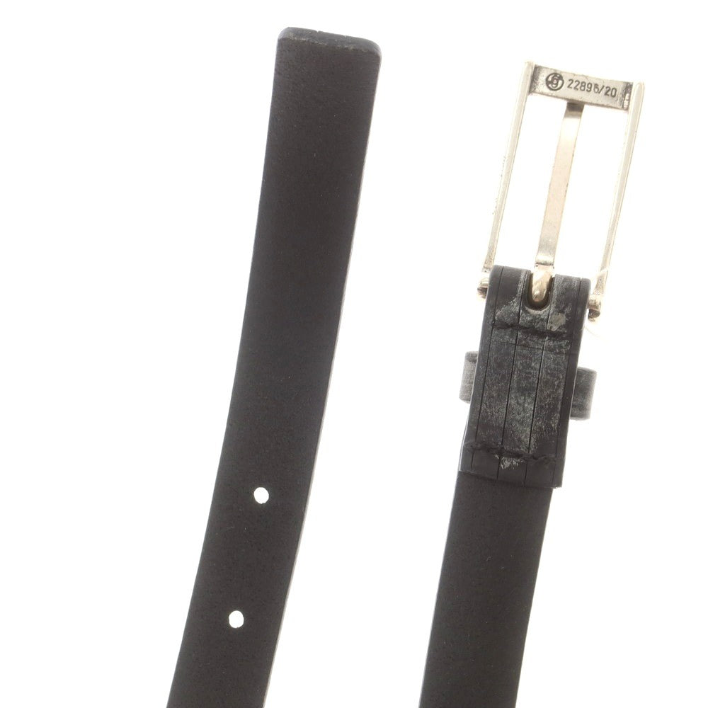 【中古】【未使用】リプレイ REPLAY カウレザー ベルト ブラックxシルバー【 85（紙タグ表記） 】【 状態ランクS 】【 メンズ 】