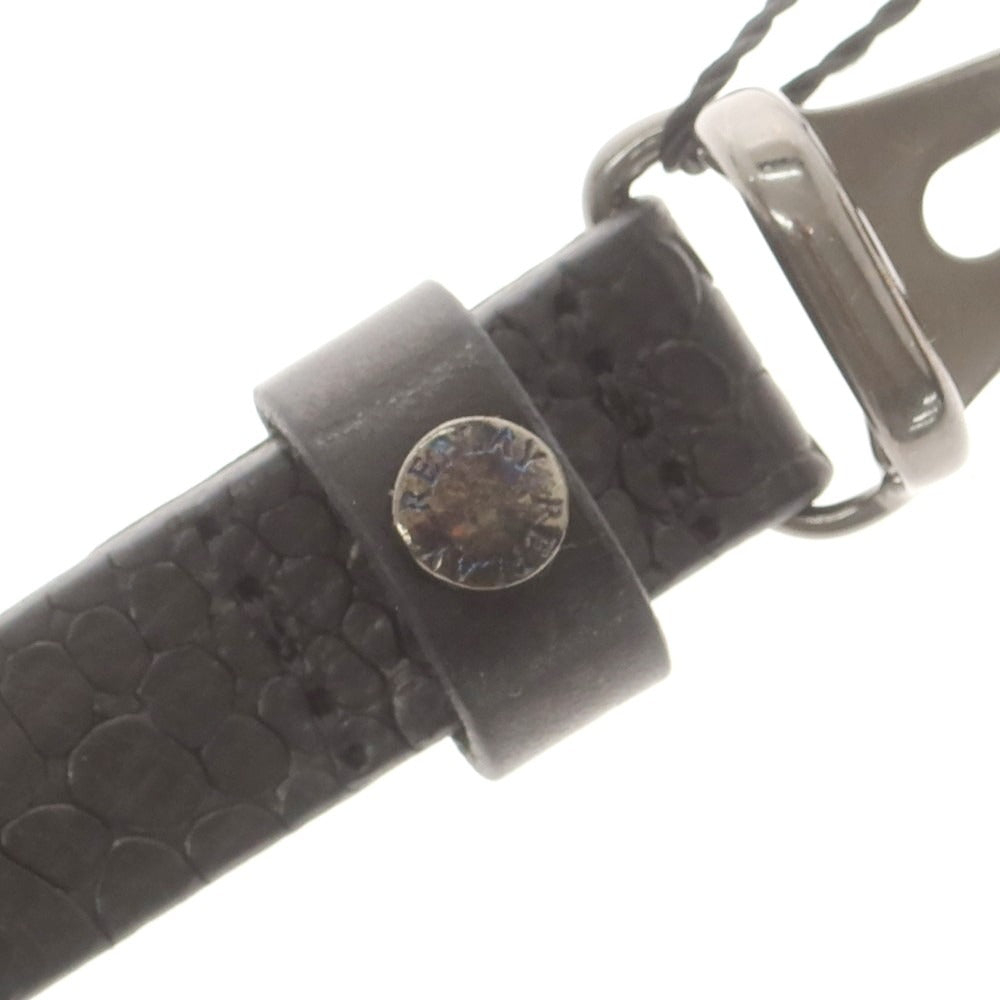 【中古】【未使用】リプレイ REPLAY カウレザー ベルト ブラック【 85（紙タグ表記） 】【 状態ランクS 】【 メンズ 】