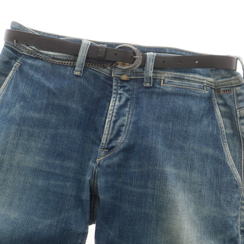 【中古】【未使用】リプレイ REPLAY カウレザー ベルト ブラック【 80（紙タグ表記） 】【 状態ランクS 】【 メンズ 】