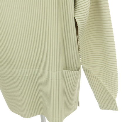 【中古】オム プリッセ イッセイミヤケ HOMME PLISSE ISSEY MIYAKE 2025年秋冬 ポリエステル系 プリーツ 長袖トップ ライトグリーン【 表記なし（L位） 】【 状態ランクA 】【 メンズ 】