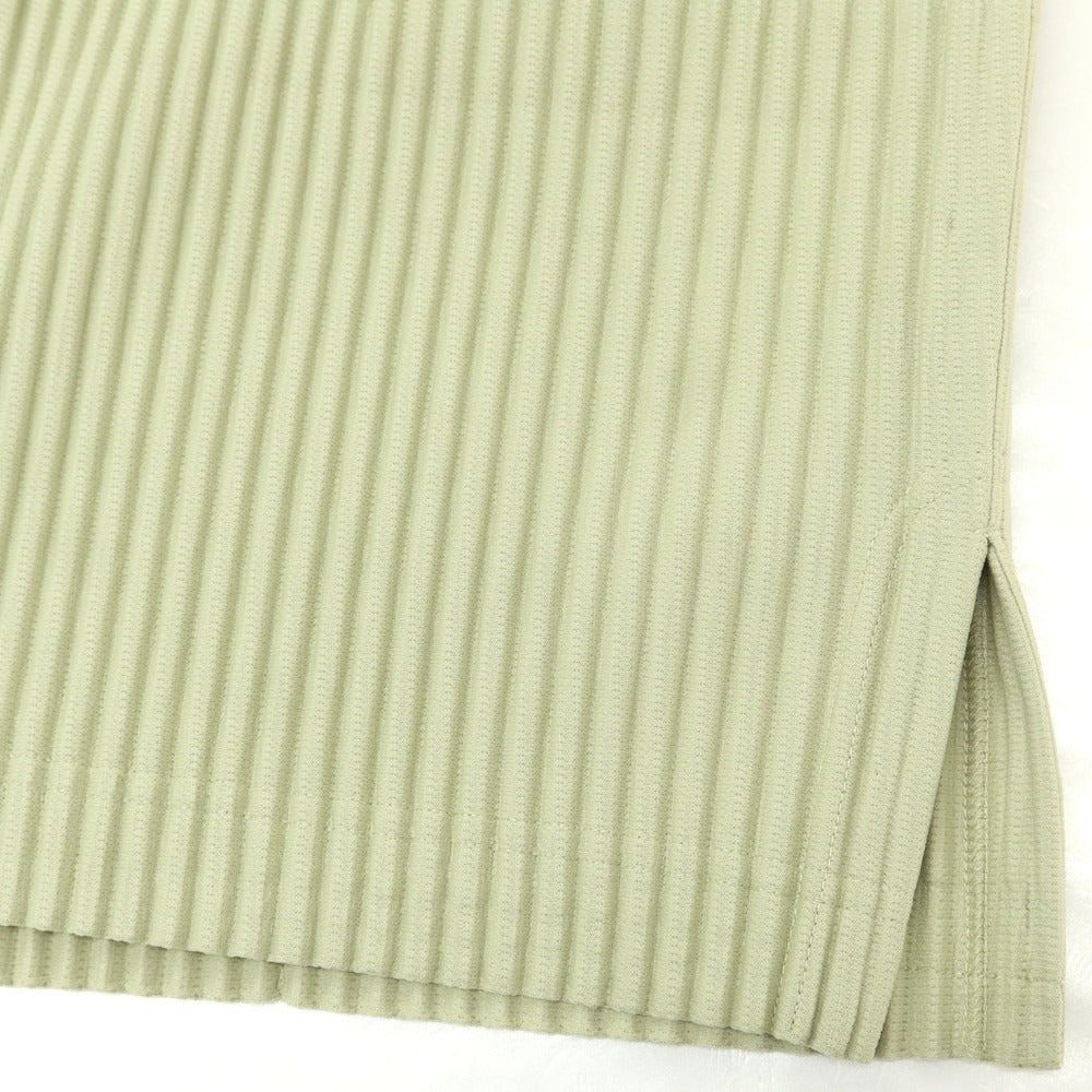 【中古】オム プリッセ イッセイミヤケ HOMME PLISSE ISSEY MIYAKE 2025年秋冬 ポリエステル系 プリーツ 長袖トップ ライトグリーン【 表記なし（L位） 】【 状態ランクA 】【 メンズ 】