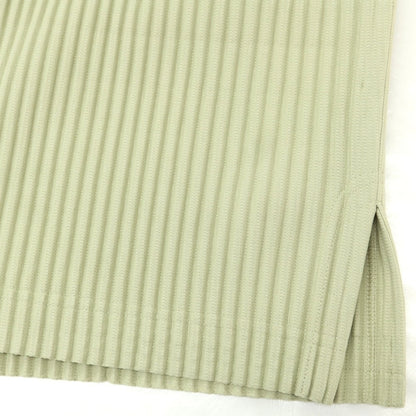 【中古】オム プリッセ イッセイミヤケ HOMME PLISSE ISSEY MIYAKE 2025年秋冬 ポリエステル系 プリーツ 長袖トップ ライトグリーン【 表記なし（L位） 】【 状態ランクA 】【 メンズ 】
