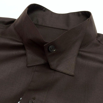 【中古】オム プリッセ イッセイミヤケ HOMME PLISSE ISSEY MIYAKE 2025年秋冬 ポリエステル系 カジュアルシャツ ダークブラウン【 表記なし（L位） 】【 状態ランクA 】【 メンズ 】