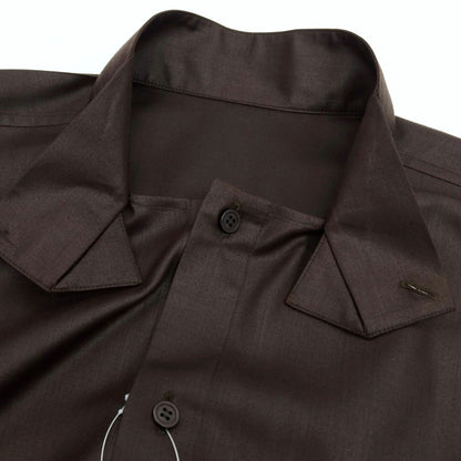 【中古】オム プリッセ イッセイミヤケ HOMME PLISSE ISSEY MIYAKE 2025年秋冬 ポリエステル系 カジュアルシャツ ダークブラウン【 表記なし（L位） 】【 状態ランクA 】【 メンズ 】