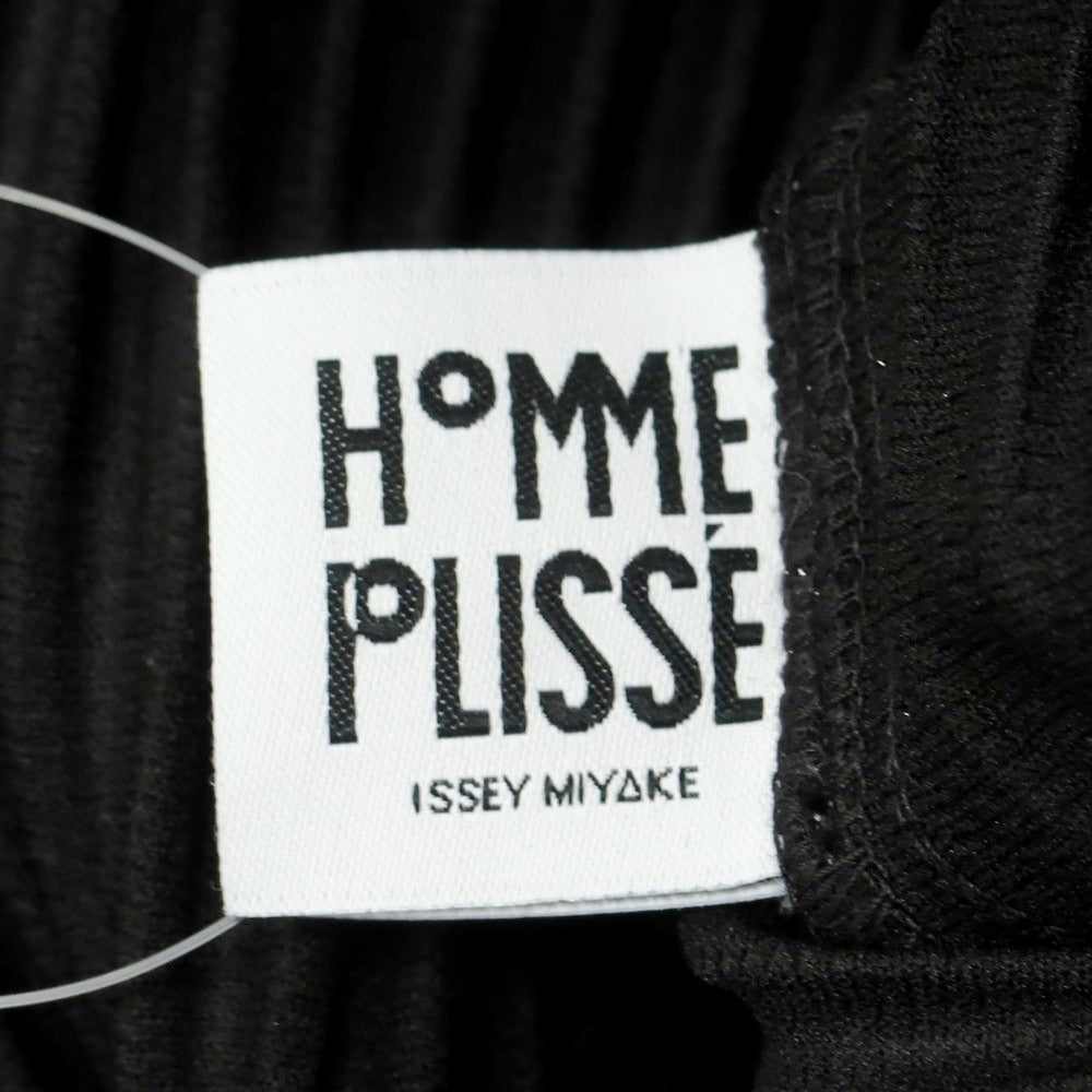 【中古】オム プリッセ イッセイミヤケ HOMME PLISSE ISSEY MIYAKE 2025年秋冬 ポリエステル系 プリーツ 長袖ポロシャツ ブラック【 表記なし（L位） 】【 状態ランクA 】【 メンズ 】