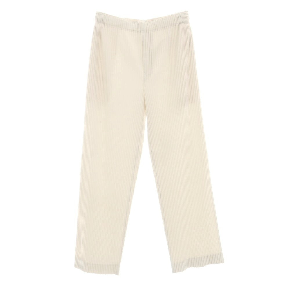 【中古】オム プリッセ イッセイミヤケ HOMME PLISSE ISSEY MIYAKE 2025年秋冬 ポリエステル系 プリーツ イージーパンツ オフホワイト【 表記なし（L位） 】【 状態ランクB 】【 メンズ 】
