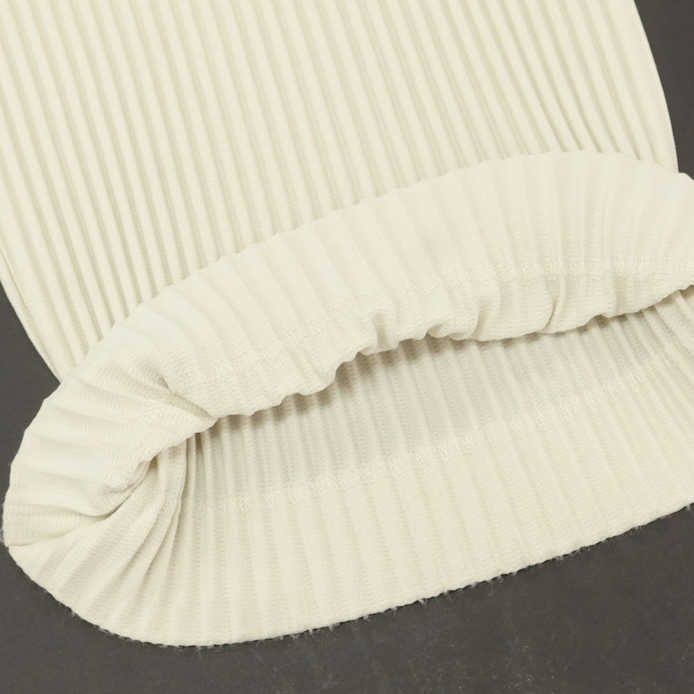 【中古】オム プリッセ イッセイミヤケ HOMME PLISSE ISSEY MIYAKE 2025年秋冬 ポリエステル系 プリーツ イージーパンツ オフホワイト【 表記なし（L位） 】【 状態ランクB 】【 メンズ 】