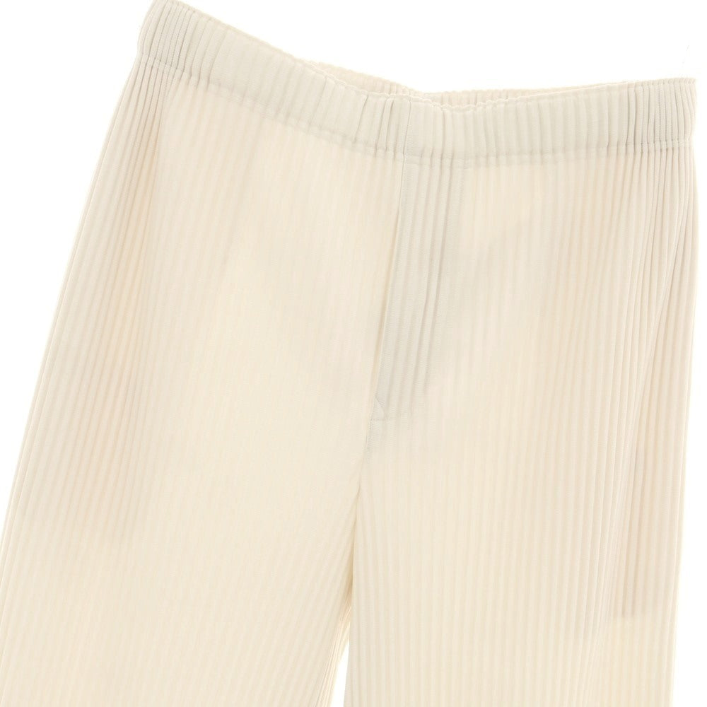 【中古】オム プリッセ イッセイミヤケ HOMME PLISSE ISSEY MIYAKE 2025年秋冬 ポリエステル系 プリーツ イージーパンツ オフホワイト【 表記なし（L位） 】【 状態ランクB 】【 メンズ 】