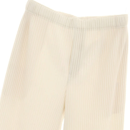 【中古】オム プリッセ イッセイミヤケ HOMME PLISSE ISSEY MIYAKE 2025年秋冬 ポリエステル系 プリーツ イージーパンツ オフホワイト【 表記なし（L位） 】【 状態ランクB 】【 メンズ 】