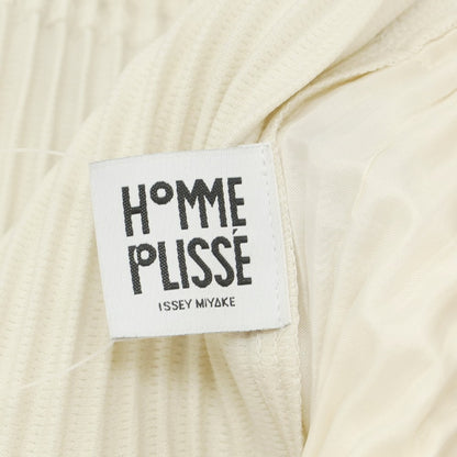 【中古】オム プリッセ イッセイミヤケ HOMME PLISSE ISSEY MIYAKE 2025年秋冬 ポリエステル系 プリーツ イージーパンツ オフホワイト【 表記なし（L位） 】【 状態ランクB 】【 メンズ 】